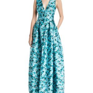Sachin & Babi Brooke Floral Gown with Pockets Size 18